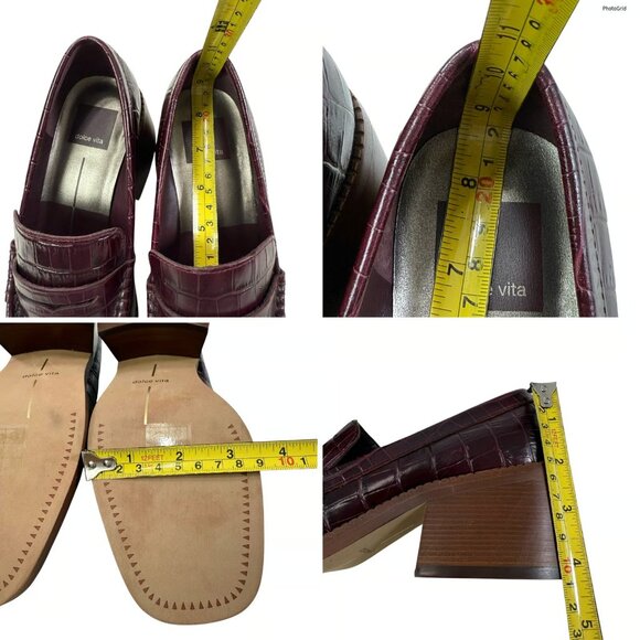 NEW DOLCE VITA Talie Low Heeled Pumps in cabernet for women 1125 3t7 - Picture 7 of 9